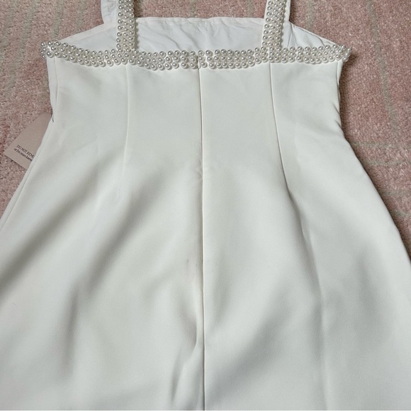 NWT Odd Muse Off White Mini Dress with Faux Pear Trim Size XXXL 14 Bridal Shower - Picture 11 of 15